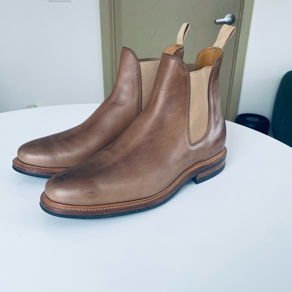 Viberg Natural Chromexcel Chelsea Boots - 9E 2050 last